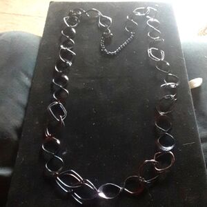 Chic Black Iridescent Chain Necklace (Chico's)